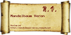 Mandelbaum Veron névjegykártya
